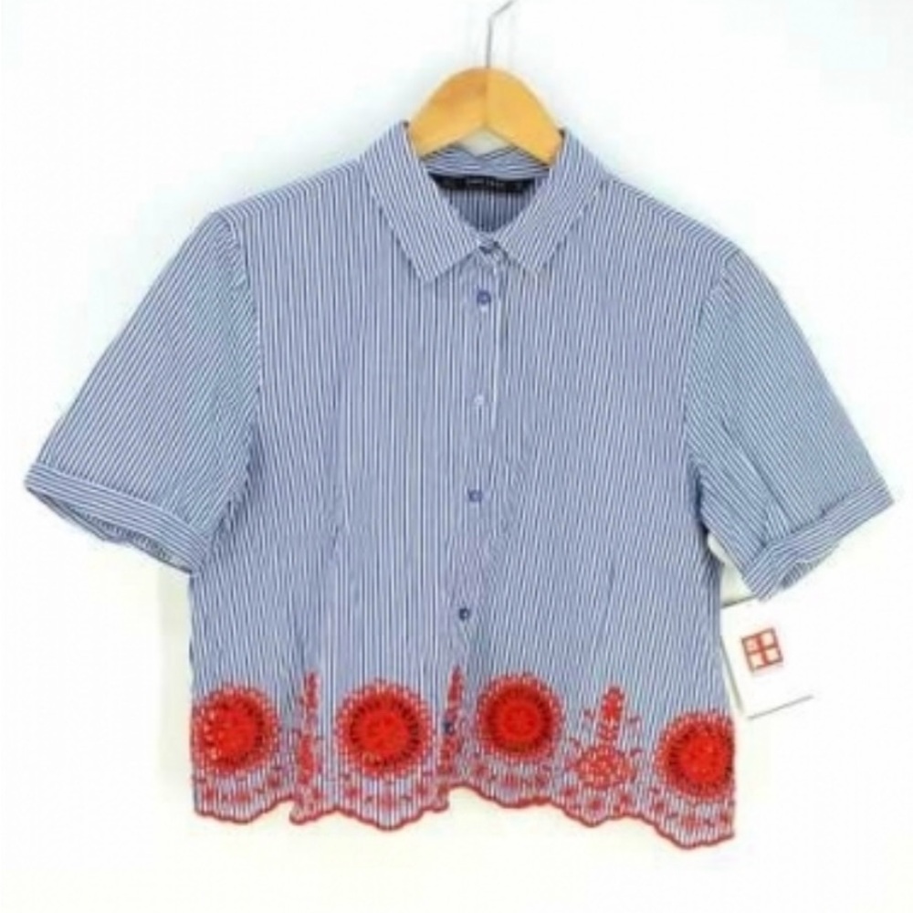 Striped Blue and Red Shirt